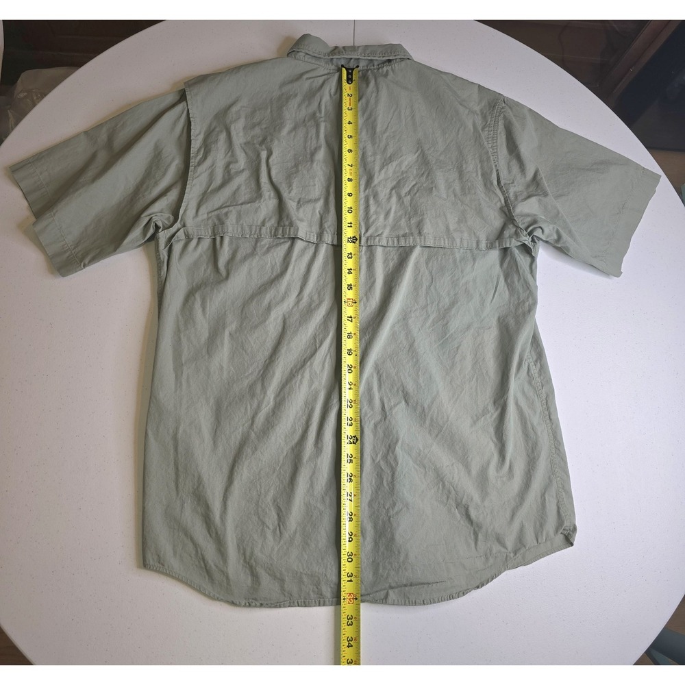 COOSA COUNTY CLOTHIERS Men's Large Green Shirt Sleeve Fishing Shirt Vented -1086 - Picture 5 of 6